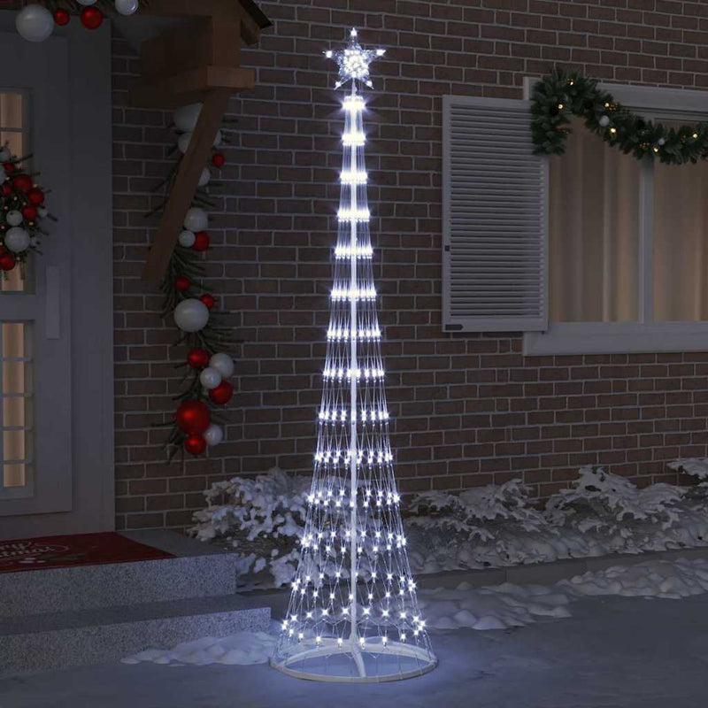Brad de Crăciun LED Alb rece 250 cm Metal