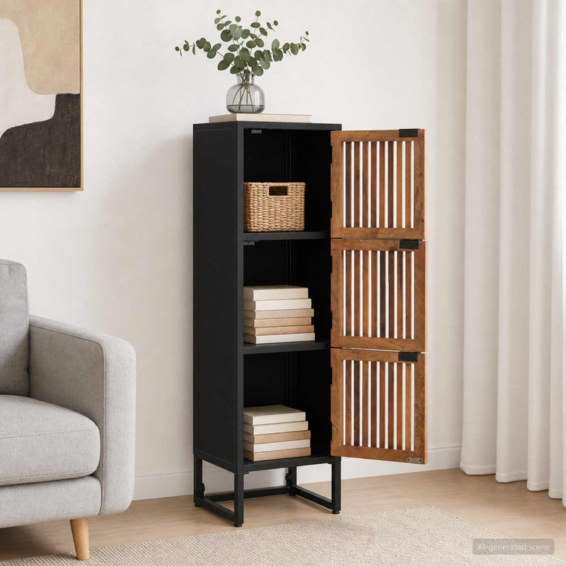 Bufet 35 x 30 x 120 cm Lemn Mango Solid și Lemn Stratificat