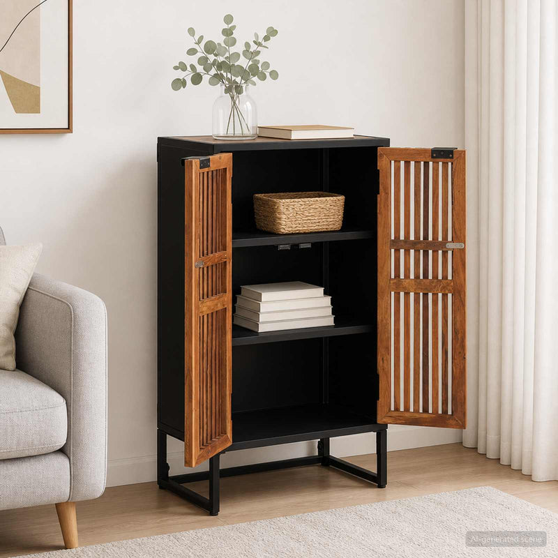 Bufet 53 x 30 x 95 cm Lemn Mango Solid și Lemn Stratificat