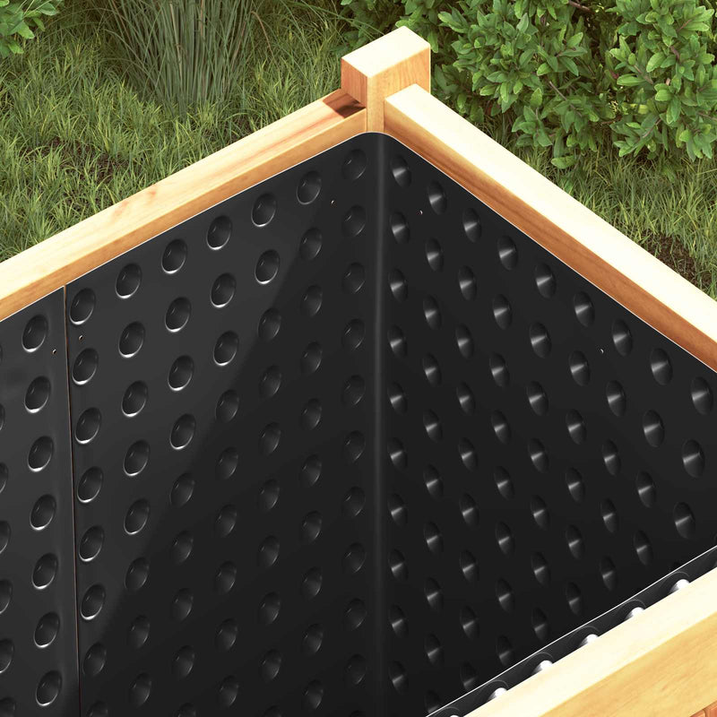 Foie de drenaj cu striații Negru 1 x 20 m HDPE