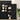 Bufet Stejar Negru 40 x 42,5 x 185 cm Lemn prelucrat