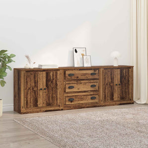 Bufeturi 3 buc. Lemn vechi 210 x 35,5 x 67,5 cm Lemn prelucrat