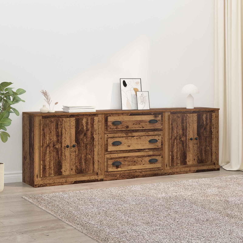 Bufeturi 3 buc. Lemn vechi 210 x 35,5 x 67,5 cm Lemn prelucrat