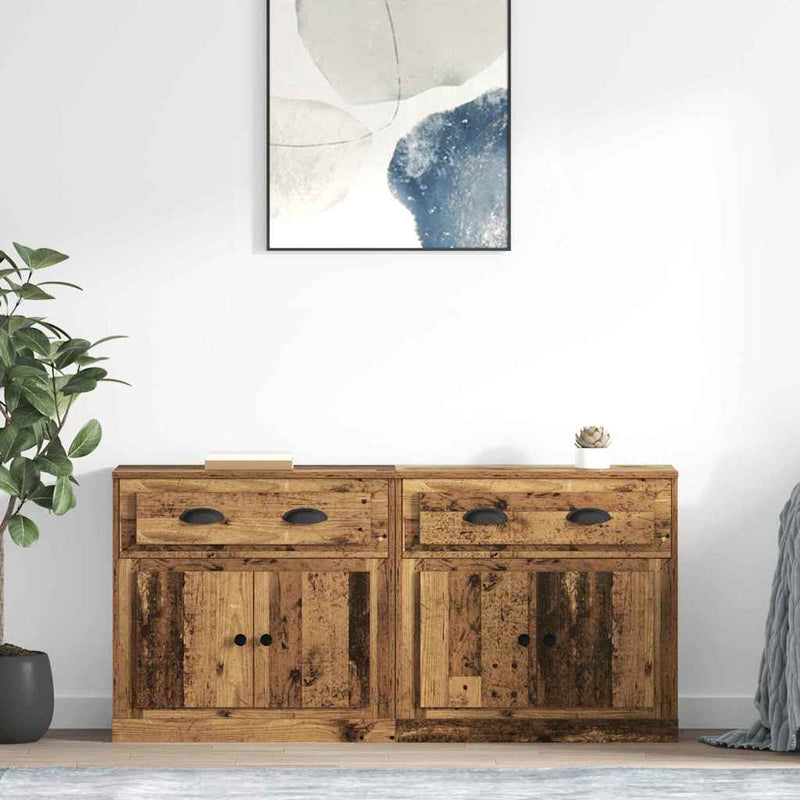 Bufeturi 2 buc. Lemn Vechi 70 x 35,5 x 67,5 cm Lemn prelucrat