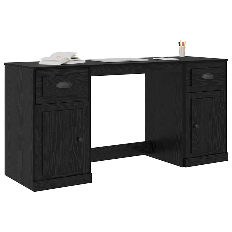 Birou cu dulap Stejar Negru Lemn prelucrat 154,5 x 50 x 75 cm