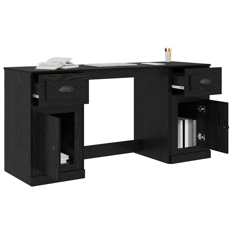 Birou cu dulap Stejar Negru Lemn prelucrat 154,5 x 50 x 75 cm