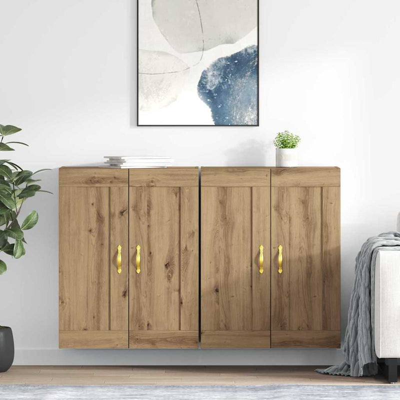 Cabinet suspendat 2 buc. Stejar Artizanal 69,5 x 34 x 90 cm