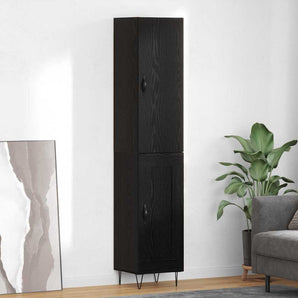 Bufet Stejar Negru 34,5 x 34 x 90 cm Lemn prelucrat