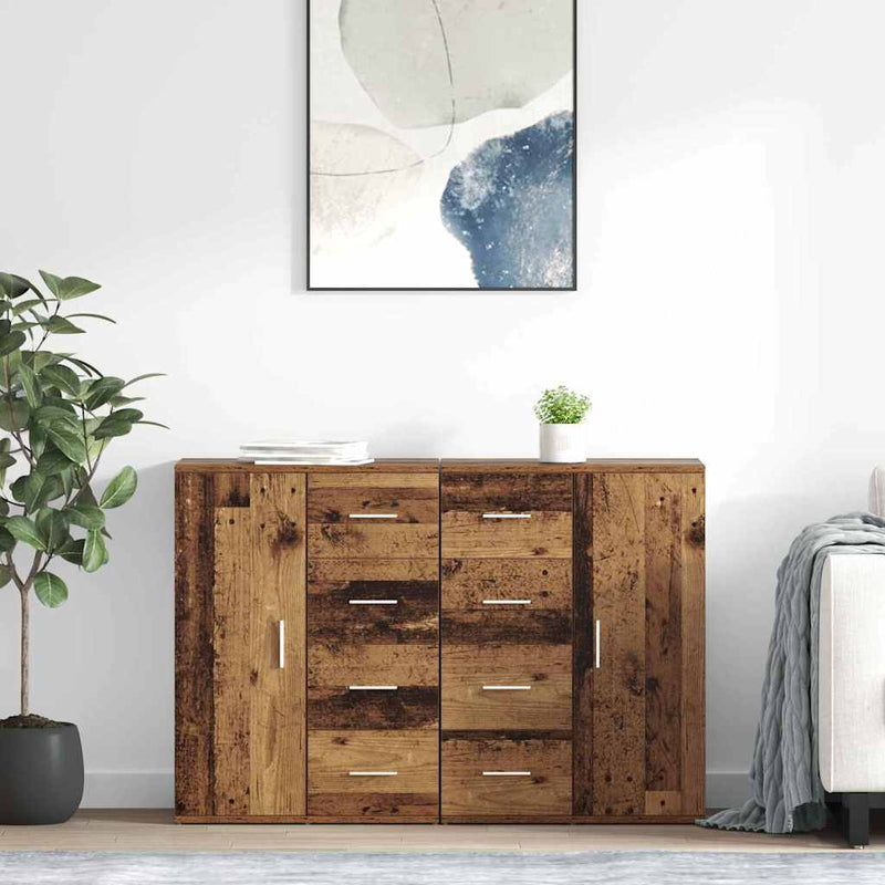 Bufeturi CORONA 2 buc. Lemn Vechi 59 x 39 x 80 cm