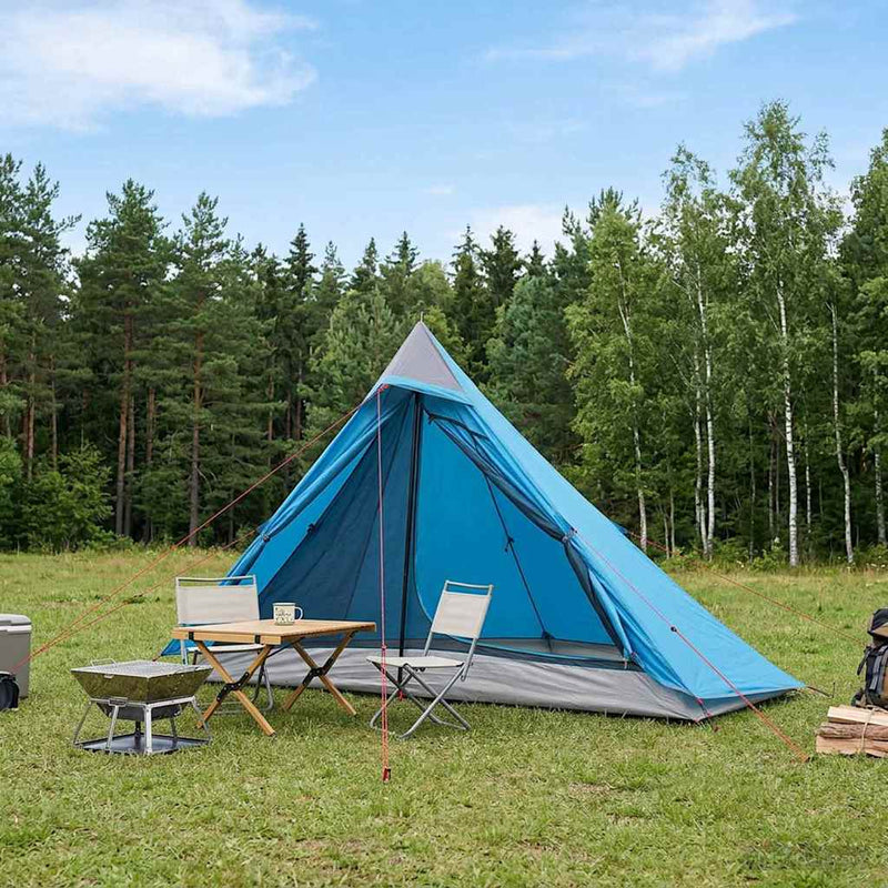 Cort de backpacking 222 x 85 x 125 cm albastru