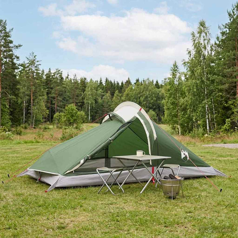 Cort de backpacking 4 persoană Verde