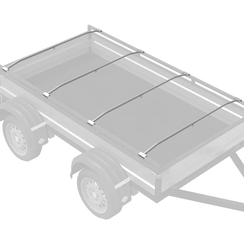 Brățară de prelată pentru remorci 4 Argintiu 102-155 cm