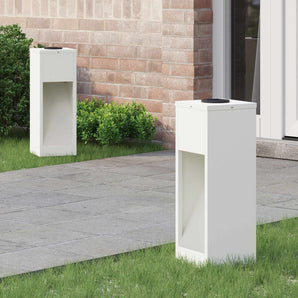 Lampa de parcurs LED solar 2 buc. Alb cald 18 x 18 x 50 cm