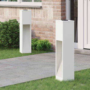 Lampa de parcurs LED solar 2 buc. Alb cald 18 x 18 x 80 cm