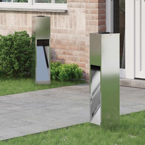 Lampa de parcurs LED solar 2 buc. Alb cald 18 x 18 x 80 cm