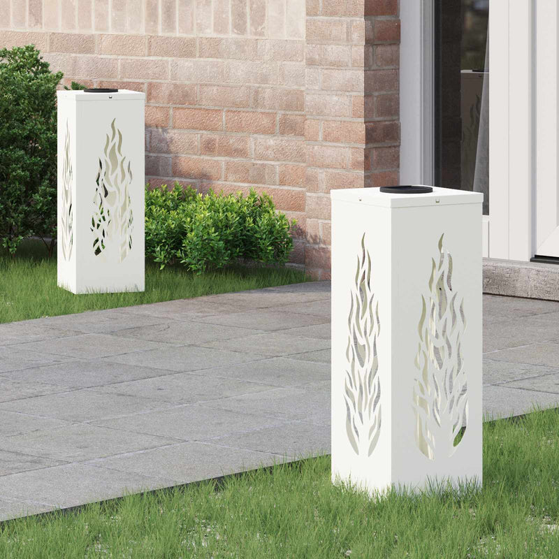 Lumină LED Solară pentru Alei 2 buc. Alb cald 18 x 18 x 50 cm