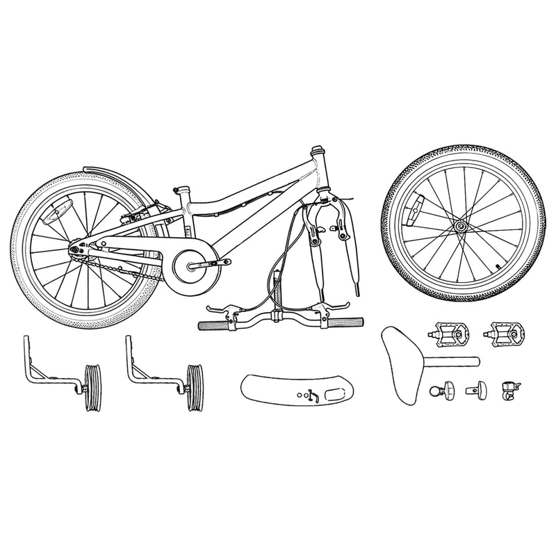 Bicicletă pentru Copii 16 Inci pentru 4-6 ani Roșu Negru