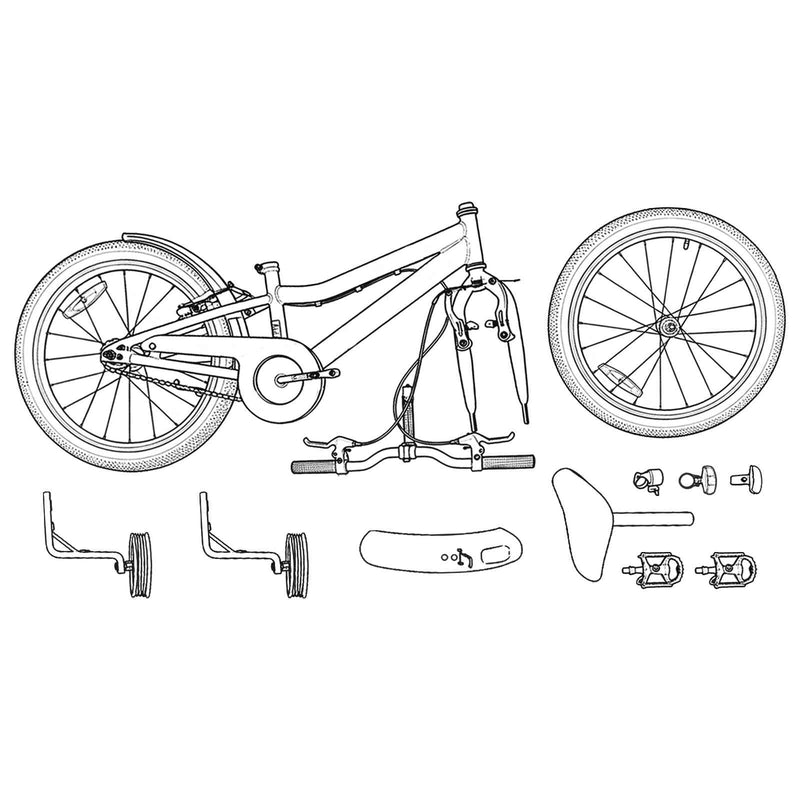 Bicicletă pentru Copii 12 Inci pentru 2-4 ani Roșu