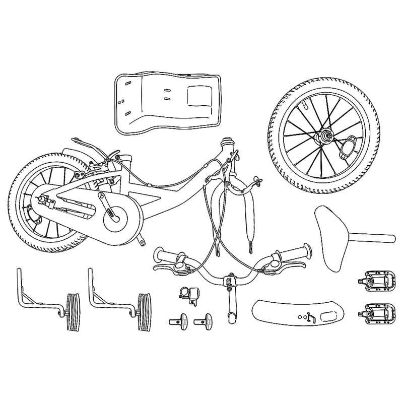 Bicicletă pentru Copii 12 Inci pentru 2-4 ani Violet