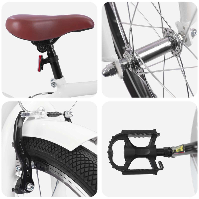Bicicletă pentru Copii 18 Inci pentru 5-7 ani alb