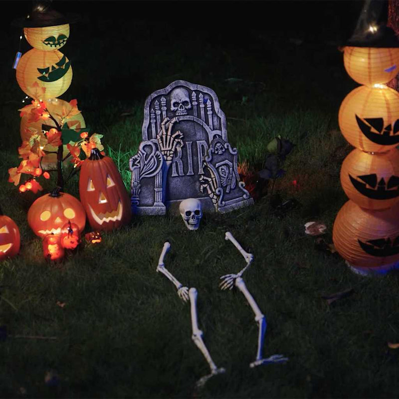 Schelet de Halloween cu colți pentru sol Alb 45,5 x 13 cm