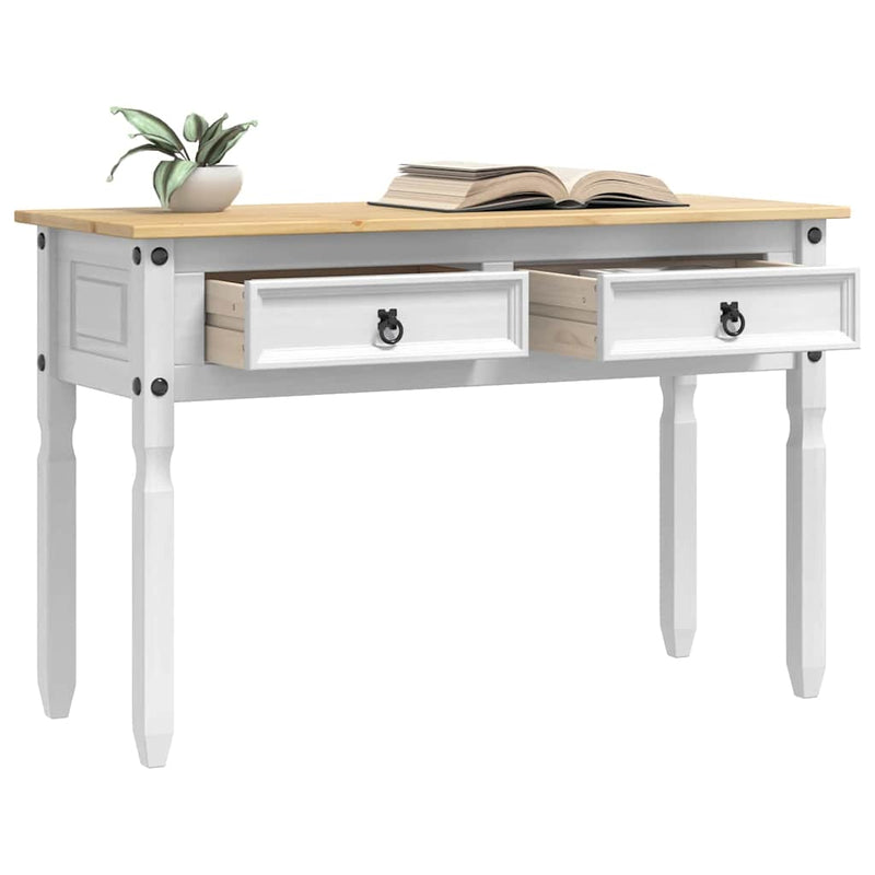 Masă laterală CORONA Alb 115 x 46 x 73 cm Lemn de pin masiv