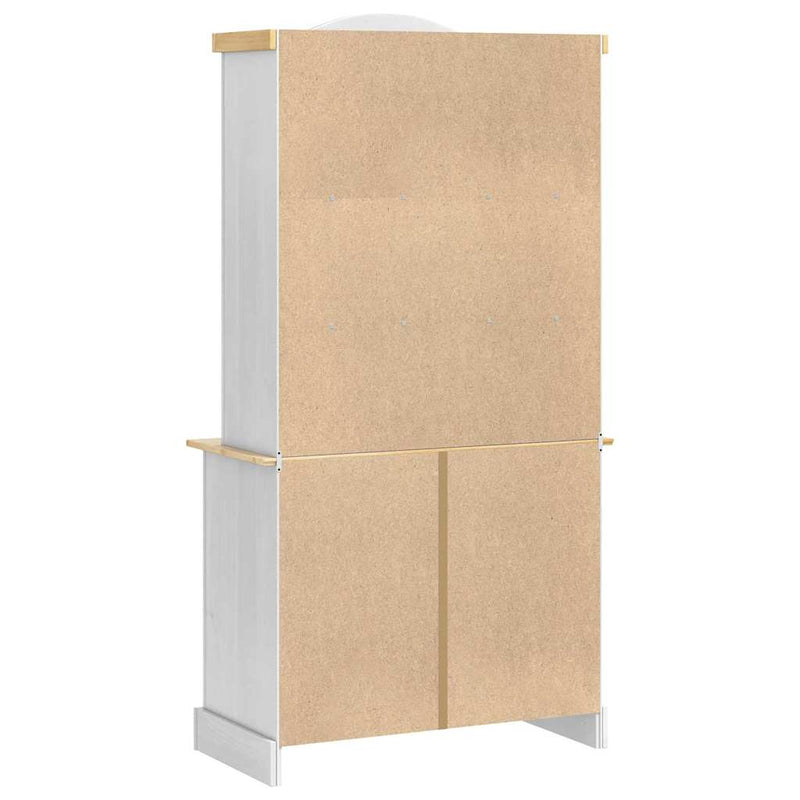 Bufet CORONA Alb 100 x 48,5 x 179 cm Lemn de pin masiv