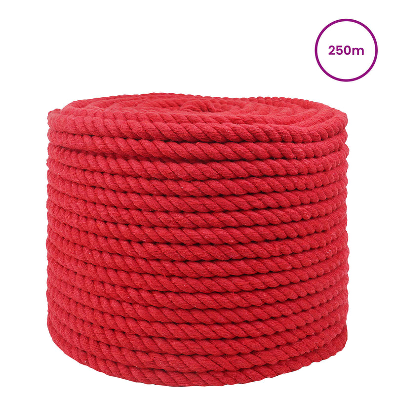 Sfoară din Bumbac 14 mm 250 m Roșu 100% bumbac