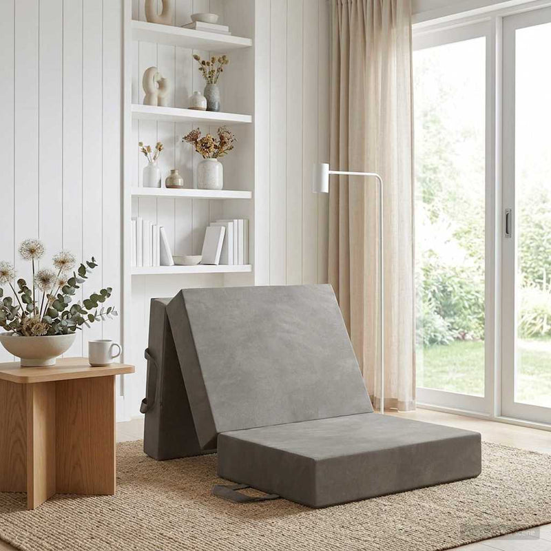 Canapea Pat Pliabilă 75 x 63 x 45 cm Gri deschis