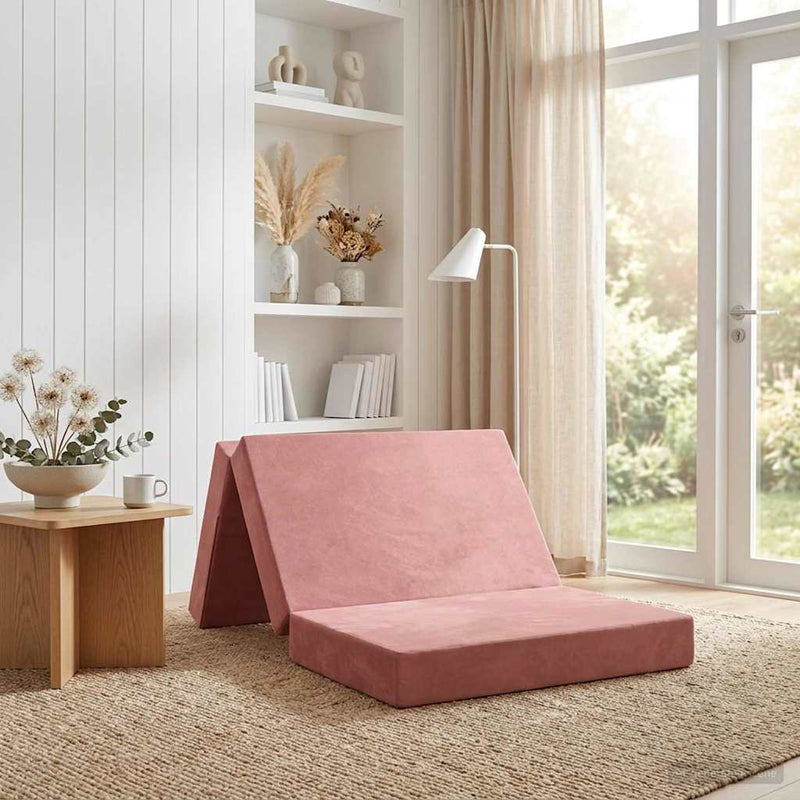 Canapea Pat Pliabilă 90 x 67 x 45 cm Roz