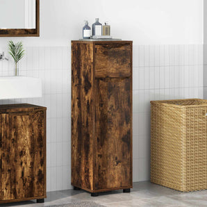 Dulap de Baie Stejar fumuriu 30,5 x 30 x 101 cm Lemn prelucrat