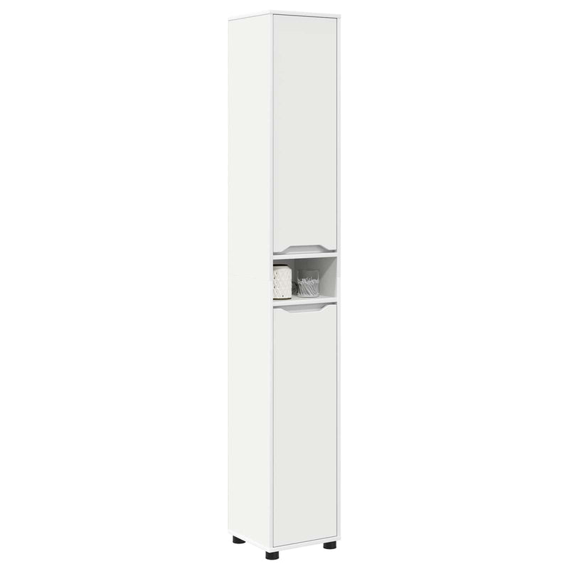 Dulap de Baie Alb 30,5 x 30 x 195 cm Lemn prelucrat