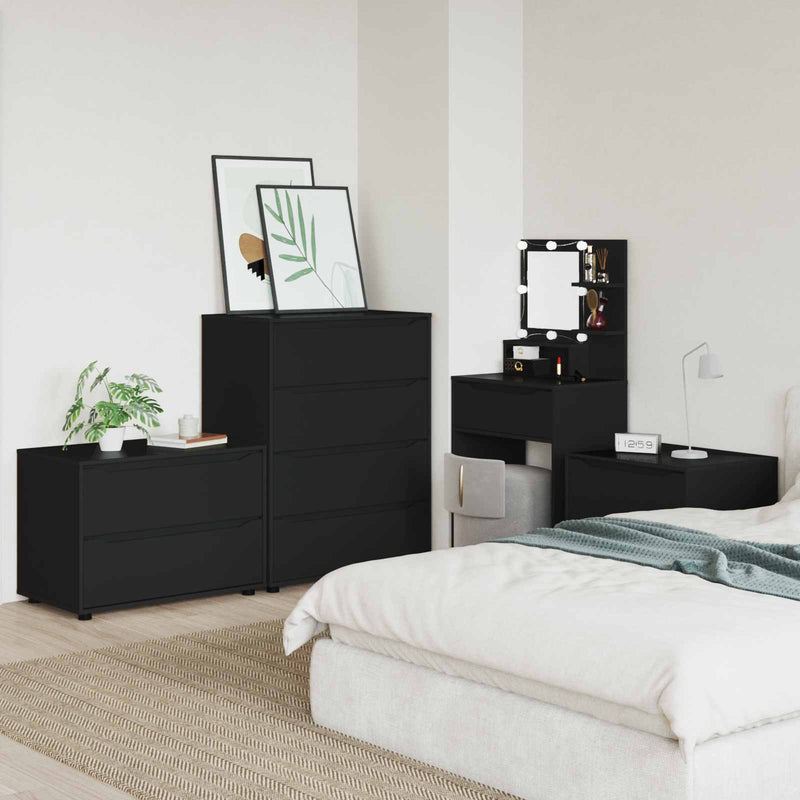 Dulap de depozitare 80 x 48 x 57 cm Lemn prelucrat Negru