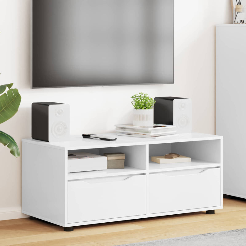 Cabinet TV 100 x 48 x 43 cm Alb Lemn prelucrat