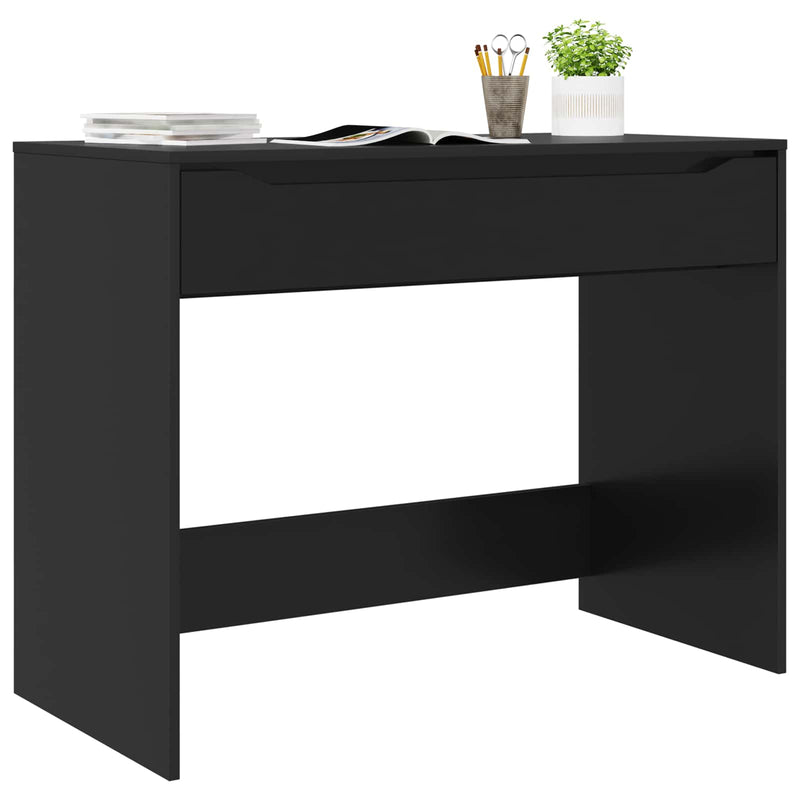 Birou cu sertar Negru 100 x 50 x 78 cm Lemn prelucrat