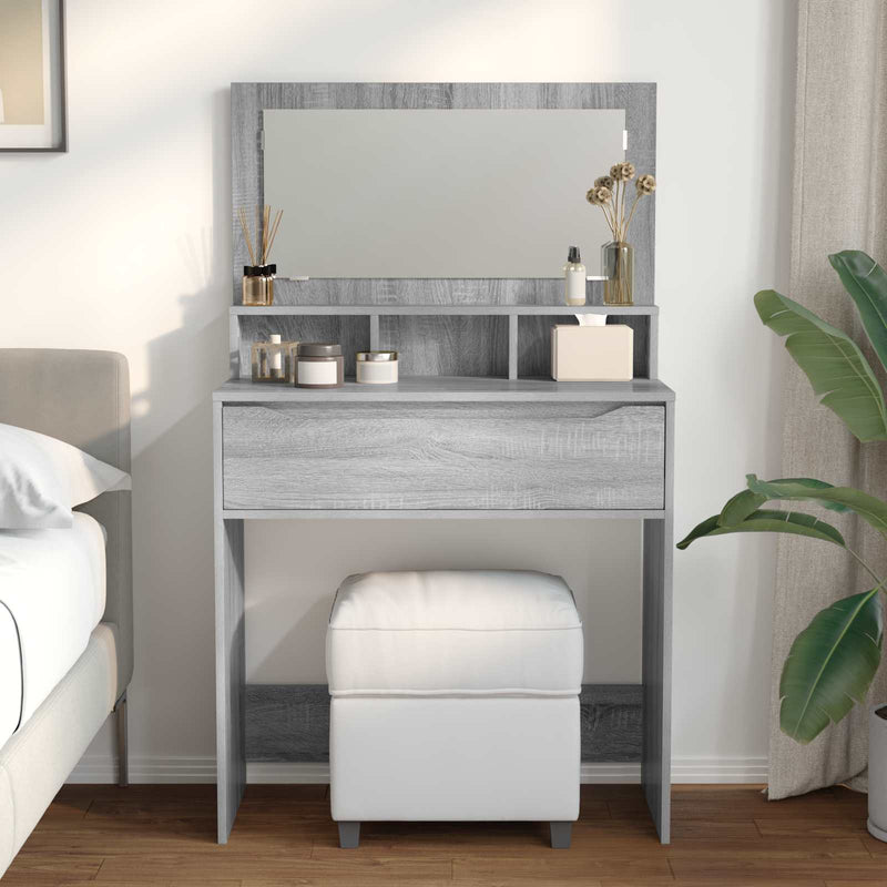 Mese de toaletă pentru dormitor Gri Sonoma 80 x 39,6 x 135 cm