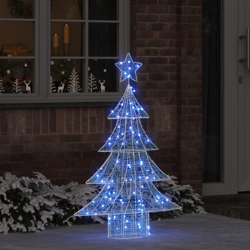 Brad de Crăciun 100 LED-uri albastru 120 cm Acril