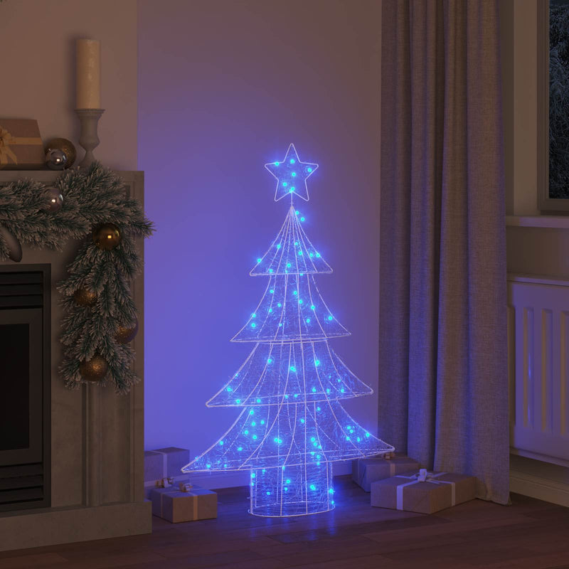 Brad de Crăciun 100 LED-uri albastru 120 cm Acril