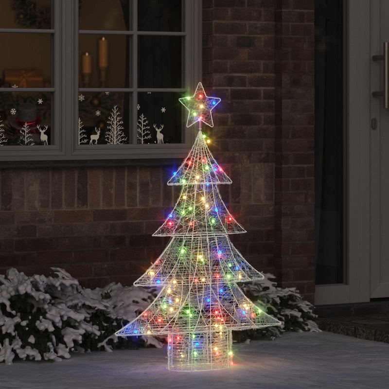 Brad de Crăciun 100 LED-uri Multicolour 120 cm Acril