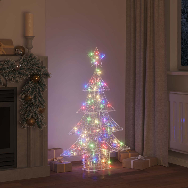 Brad de Crăciun 100 LED-uri Multicolour 120 cm Acril