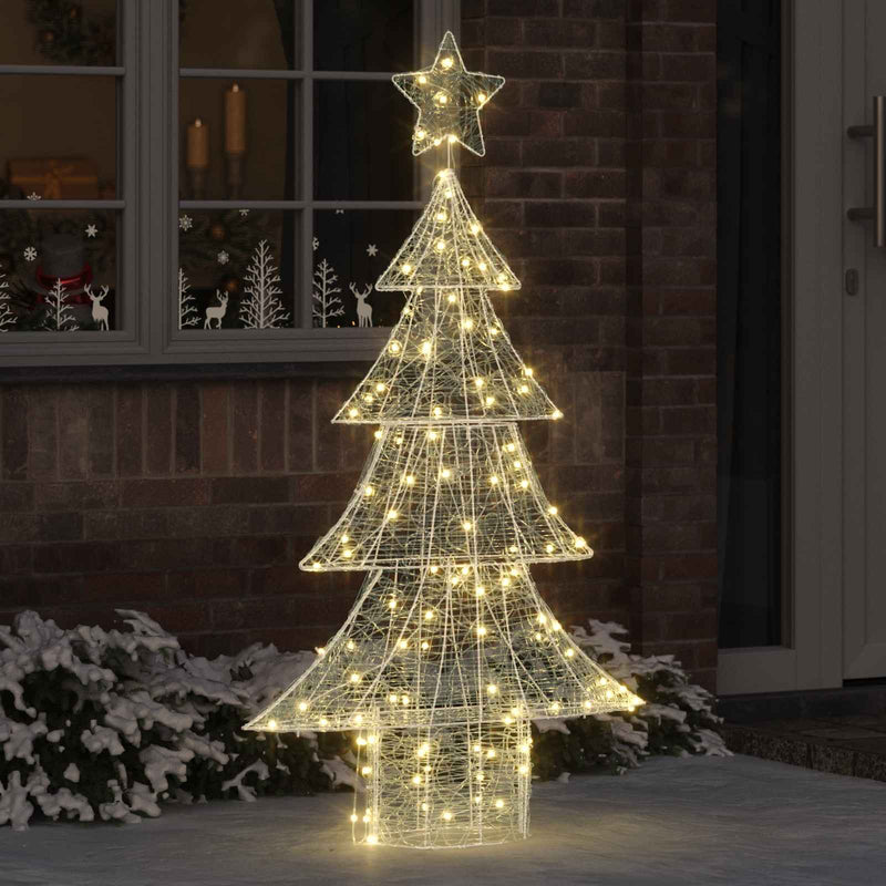 Brad de Crăciun 160 LED-uri Alb cald 150 cm Acril