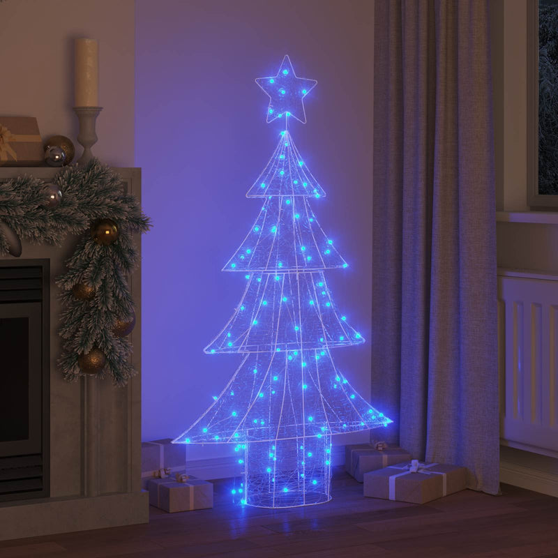 Brad de Crăciun 160 LED-uri albastru 150 cm Acril