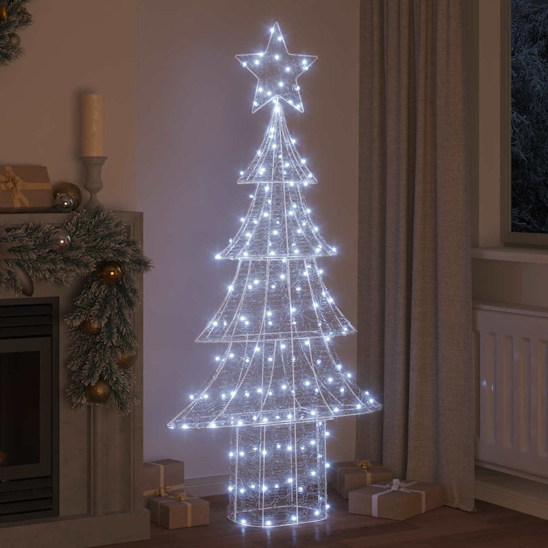 Brad de Crăciun 240 LED-uri Alb rece 180 cm Acril