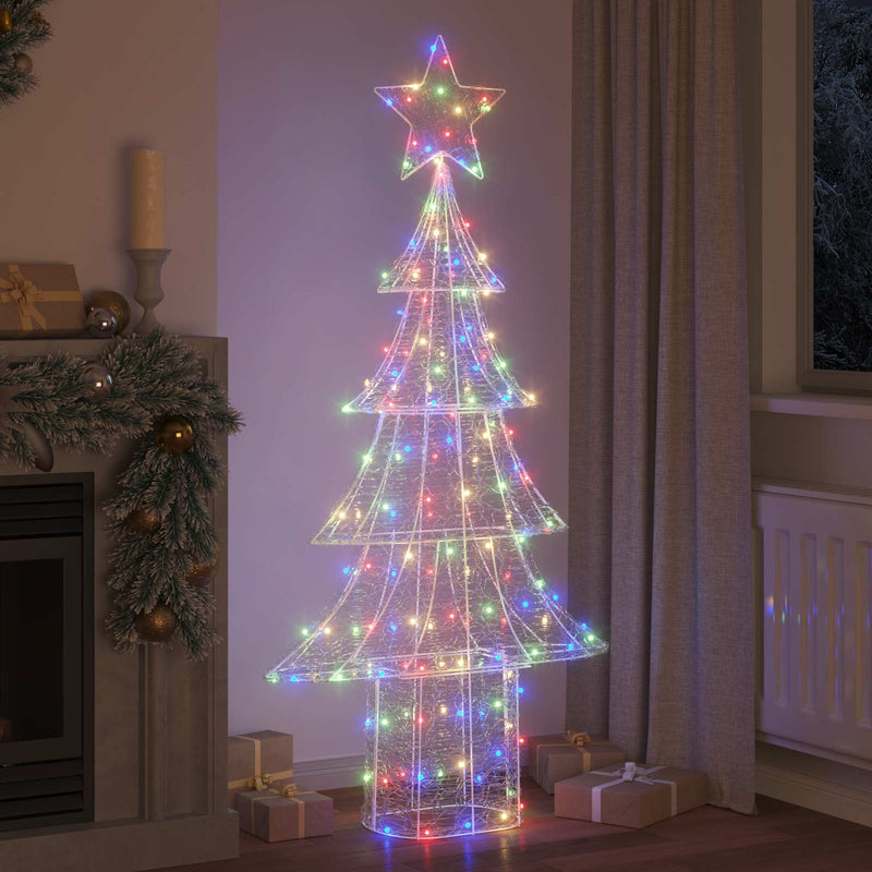 Brad de Crăciun 240 LED-uri Multicolour 180 cm Acril