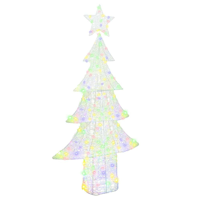Brad de Crăciun 240 LED-uri Multicolour 180 cm Acril