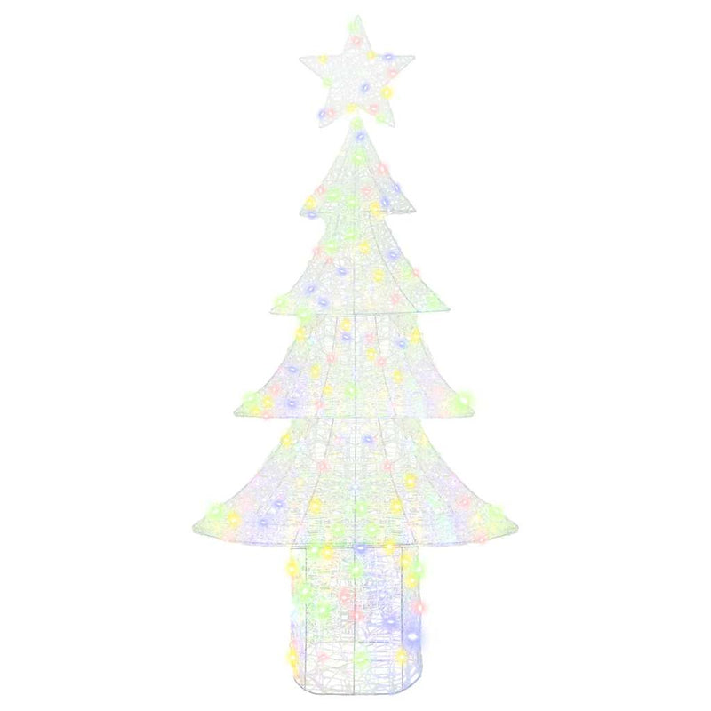 Brad de Crăciun 240 LED-uri Multicolour 180 cm Acril