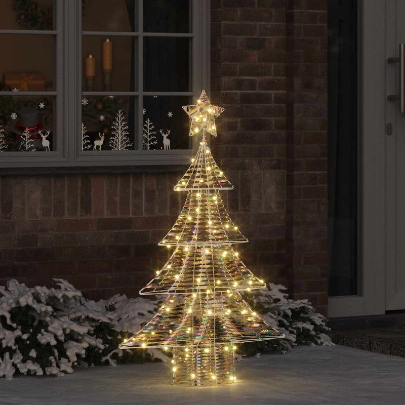 Brad de Crăciun 120 LED-uri Alb cald 120,5 cm PET