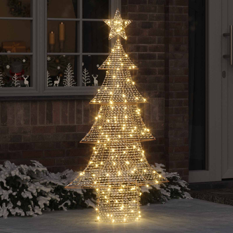 Brad de Crăciun 160 LED-uri Alb cald 151 cm PET