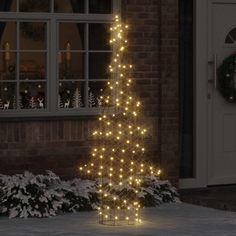 Brad de Crăciun 240 LED-uri Alb cald 180 cm Ratan
