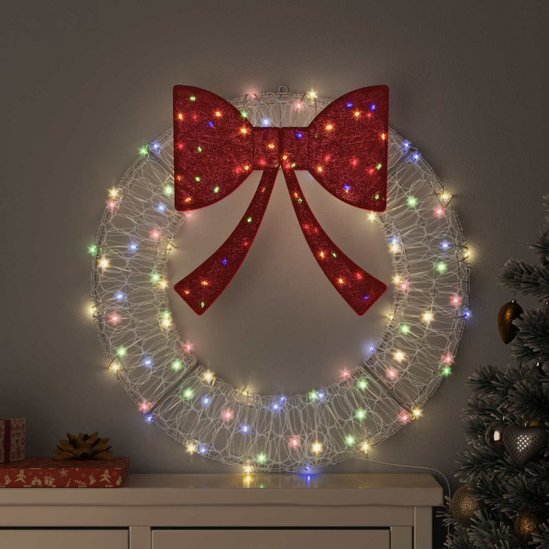 Coroană 60 LED-uri Multicolour 76 x 76 x 8,5 cm Acril